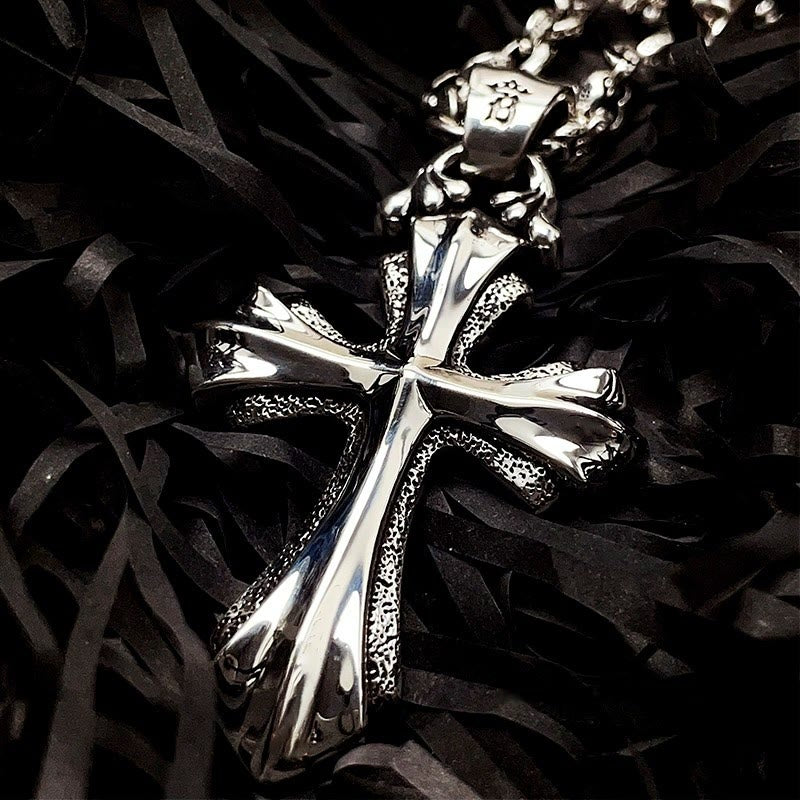 Christianartworkshop 925 Sterling Silver Modern & Minimalist Crucifix Necklace: Simple Design for the Devout - 925 Sterling Silver - image 0