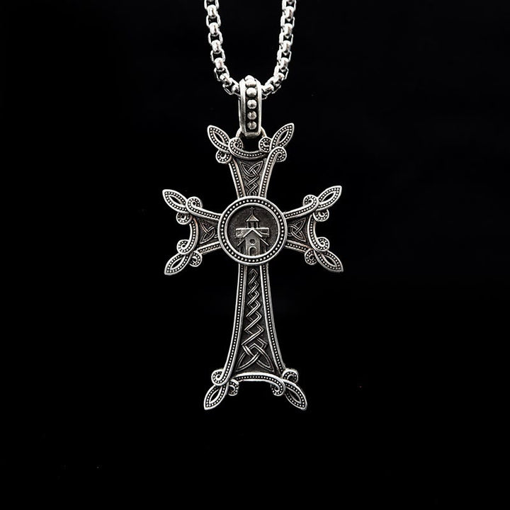 Christianartworkshop 925 Sterling Silver Celtic Crucifix Necklace: A Timeless Blend of Faith and Artistry - 925 Sterling Silver - image 0