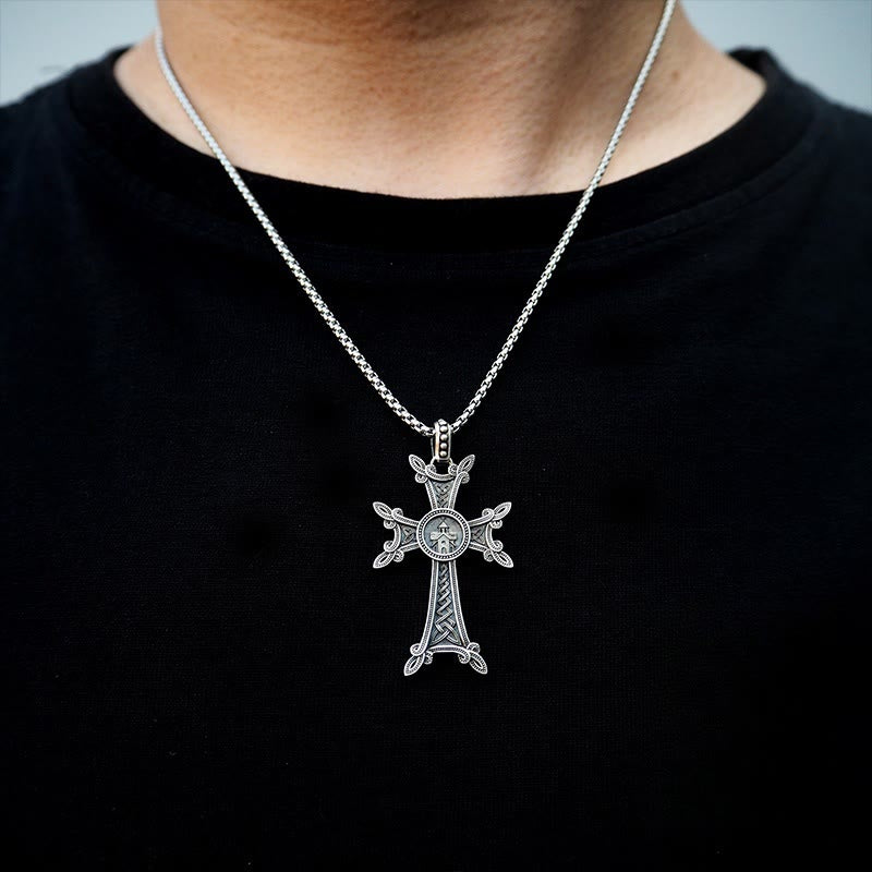 Christianartworkshop 925 Sterling Silver Celtic Crucifix Necklace: A Timeless Blend of Faith and Artistry - image 2