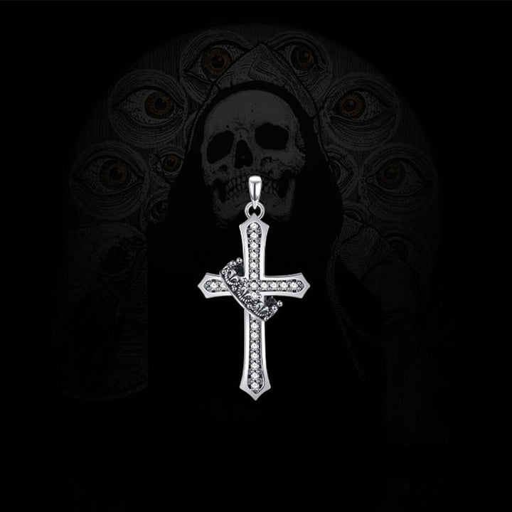 Christianartworkshop 925 Sterling Silver Cross & Crown Necklace: A Blend of Divinity and Royalty - image 5