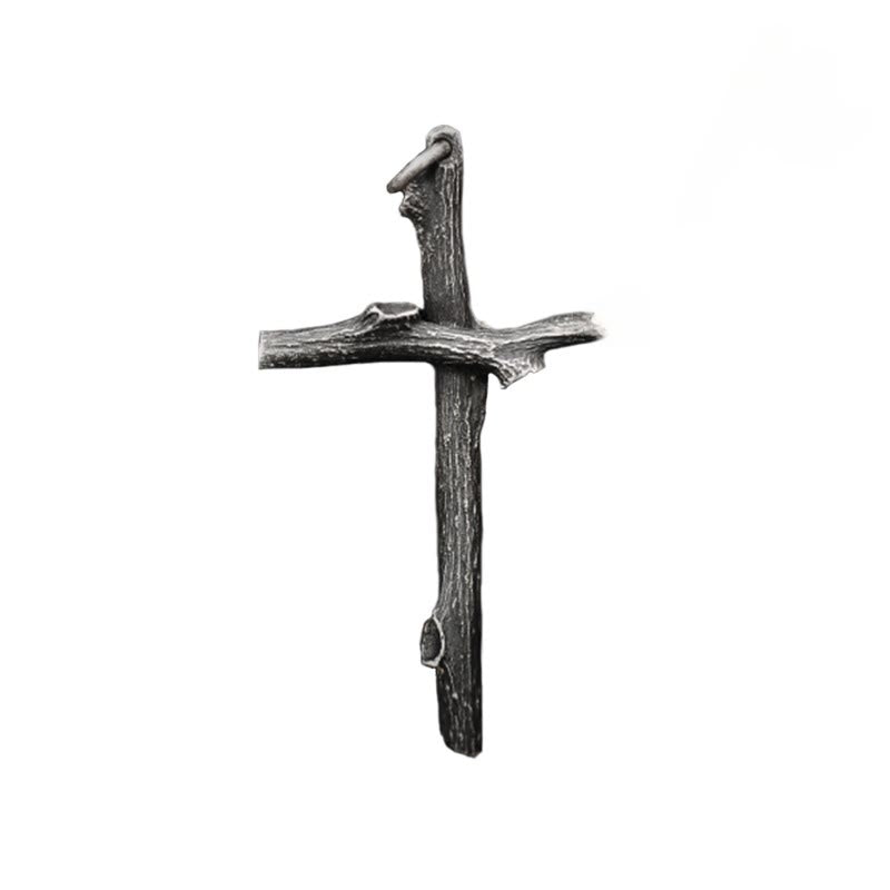 Christianartworkshop 925 Sterling Silver Modern & Minimalist  Cross Necklace: A Tribute to Raw Faith - image 5