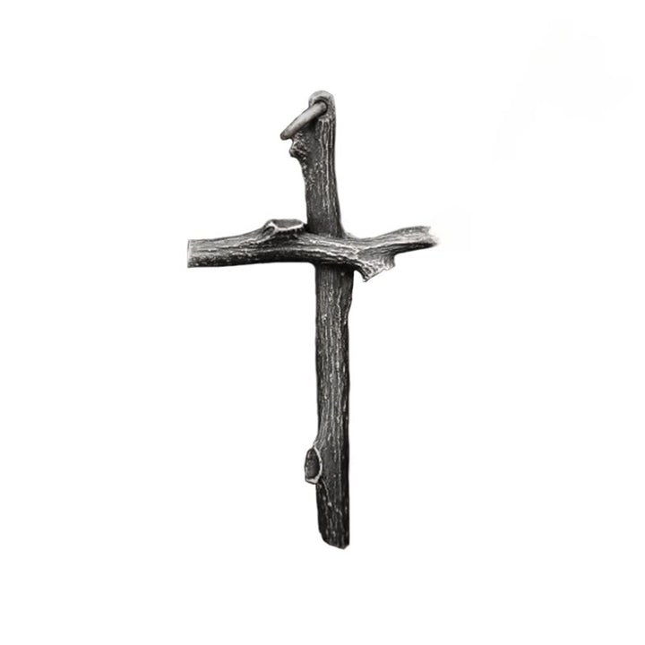 Christianartworkshop 925 Sterling Silver Modern & Minimalist  Cross Necklace: A Tribute to Raw Faith - image 5