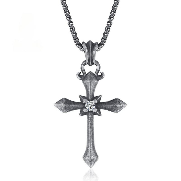 Christianartworkshop 925 Sterling Silver Modern & Minimalist Cross Necklace: Mysterious and Trendy Symbol of Belief - image 3