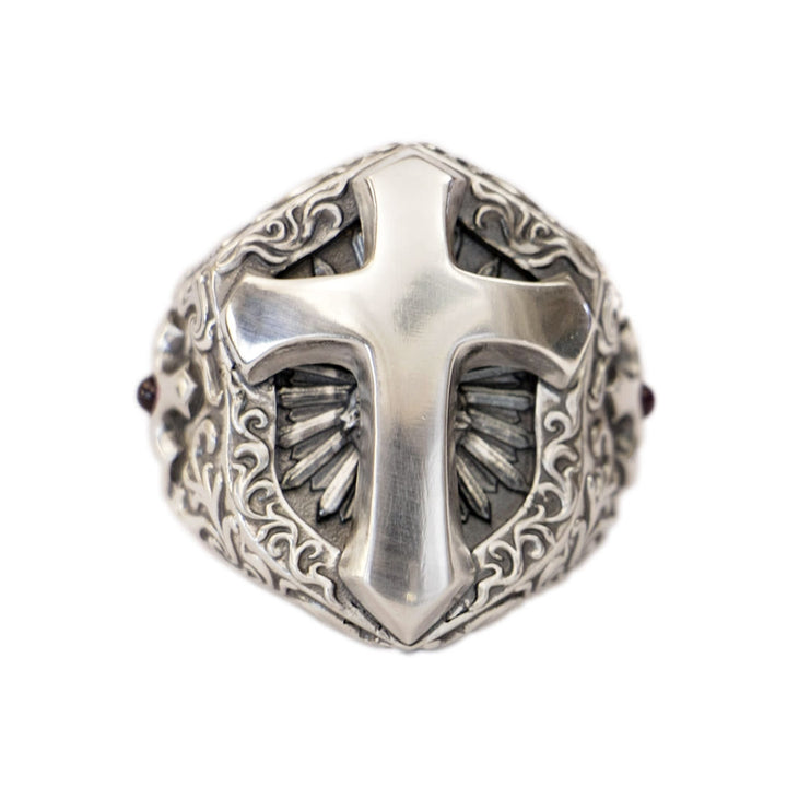 Christianartworkshop 925 Sterling Silver Divine Cross Ring - A Symbol of Spiritual Connection - image 4