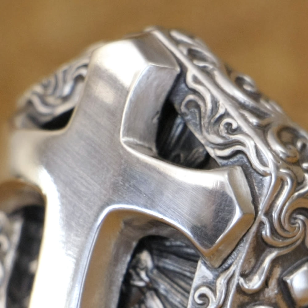 Christianartworkshop 925 Sterling Silver Divine Cross Ring - A Symbol of Spiritual Connection - image 6