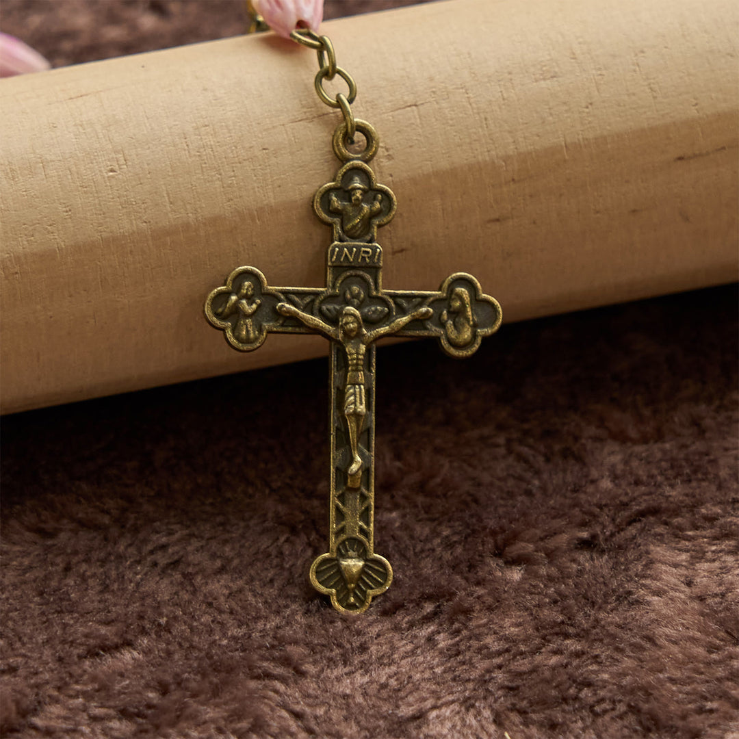 Christianartworkshop PRAYERFUL FAITH: Handmade Flower Resin Beads Rosary with Gift Card - image 9