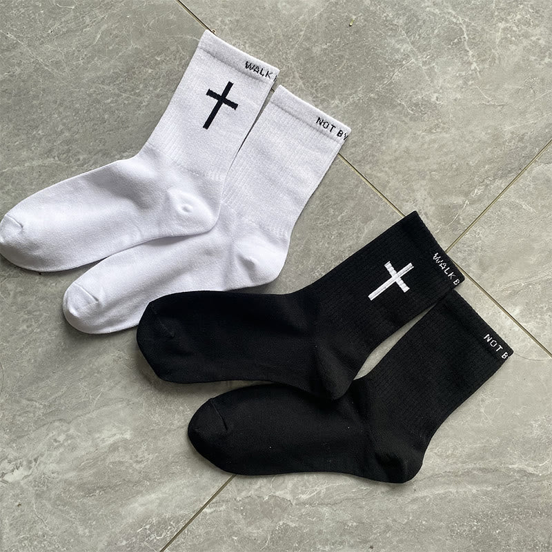 Christianartworkshop Christian Faith Cotton Socks — WALK BY FAITH, NOT BY SIGHT - image 6