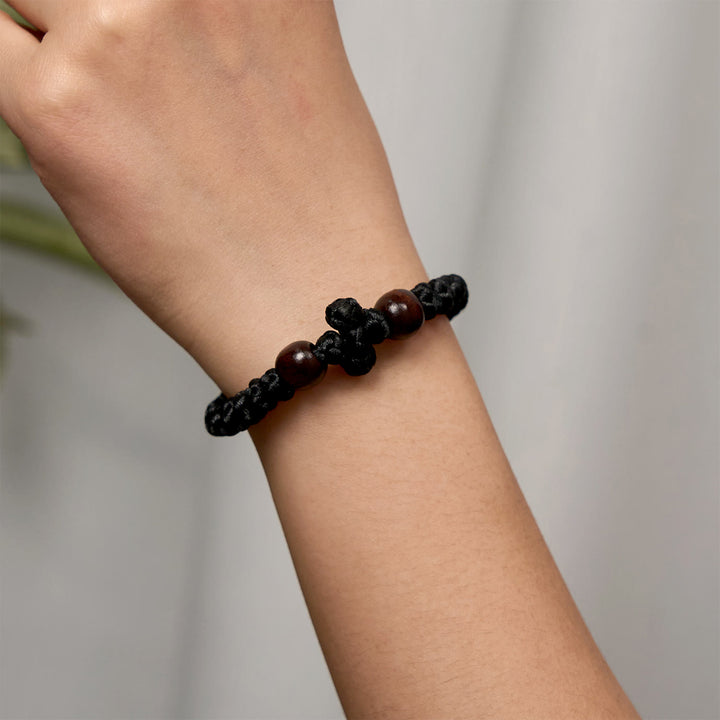 Christianartworkshop Blue & Black Cross - Knot String Bracelet: A Token of Faith - image 5