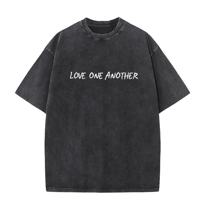 Christianartworkshop Love One Another Unisex Washed T-Shirt - image 1