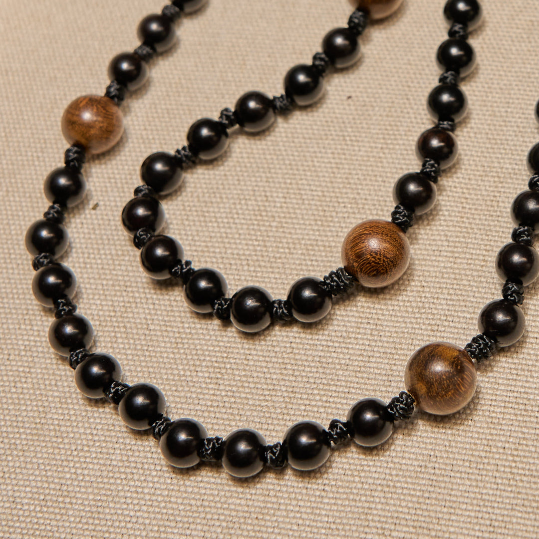 Christianartworkshop St. Benedict Medal & Crucifix of Black Wooden Round Beads Blessed Devotion Rosary