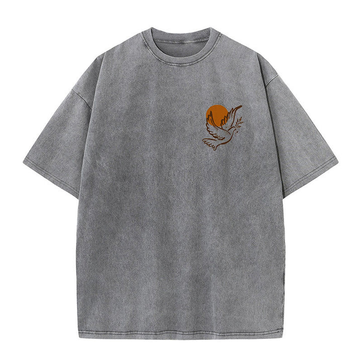 Christianartworkshop Spirit of the Lord and Freedom Unisex Washed T-Shirt - image 8