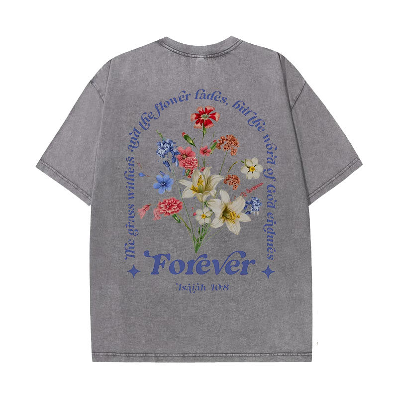 Christianartworkshop Eternal Word of God Unisex Washed T-Shirt - Grey - 5XL - image 12