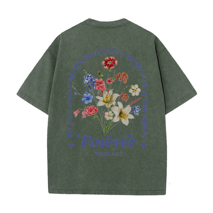 Christianartworkshop Eternal Word of God Unisex Washed T-Shirt - Army Green - 5XL - image 10