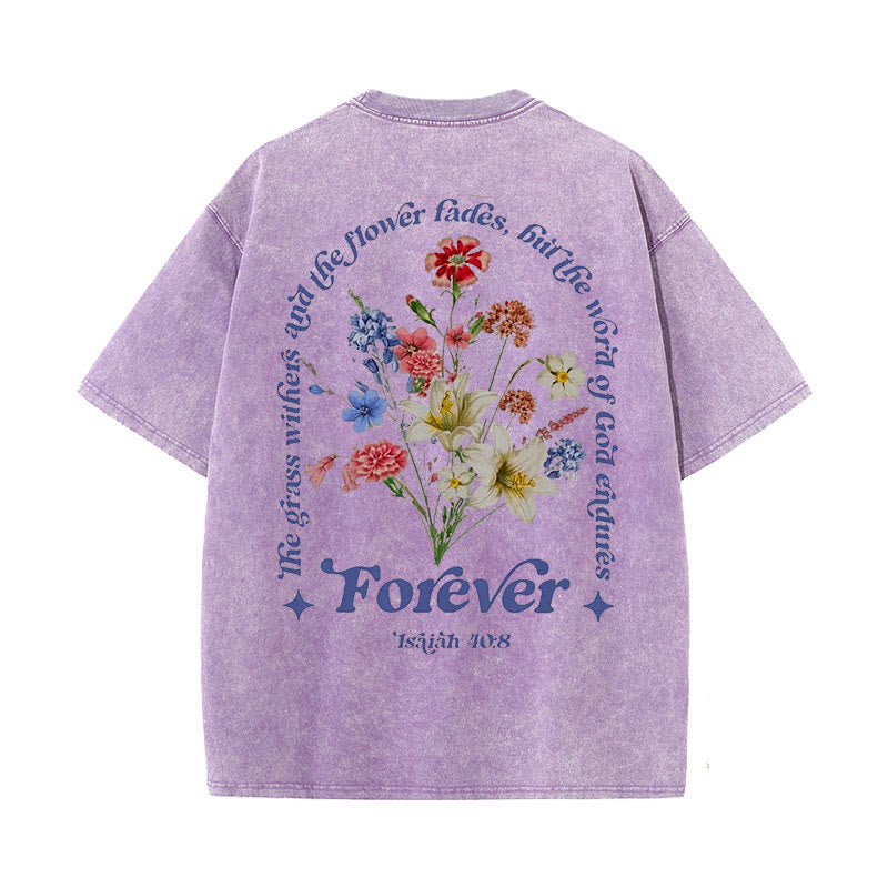 Christianartworkshop Eternal Word of God Unisex Washed T-Shirt - Purple - 5XL - image 1