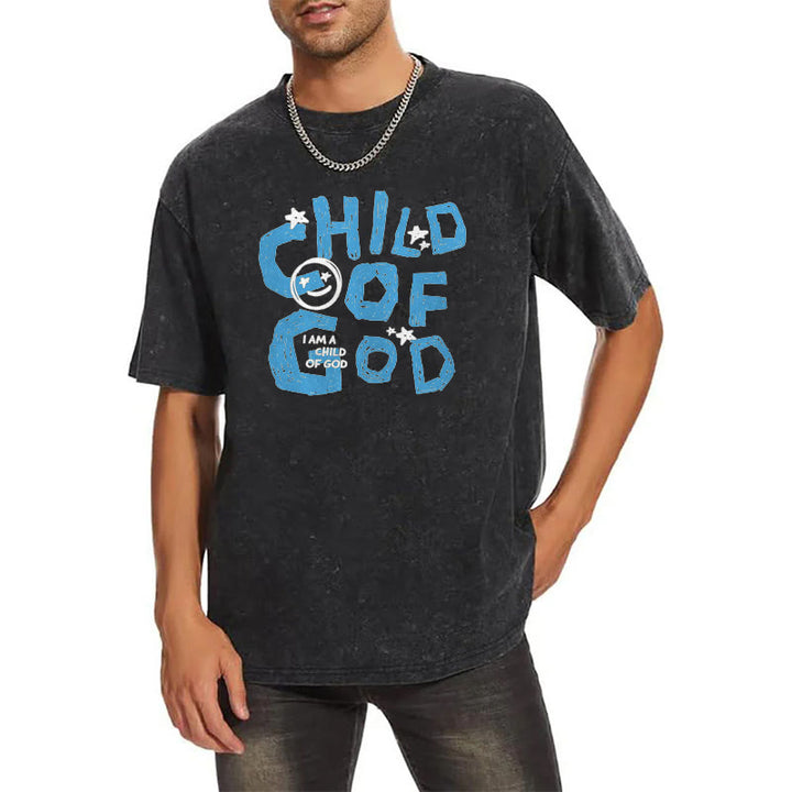 Christianartworkshop Child of God Unisex Washed T-Shirt