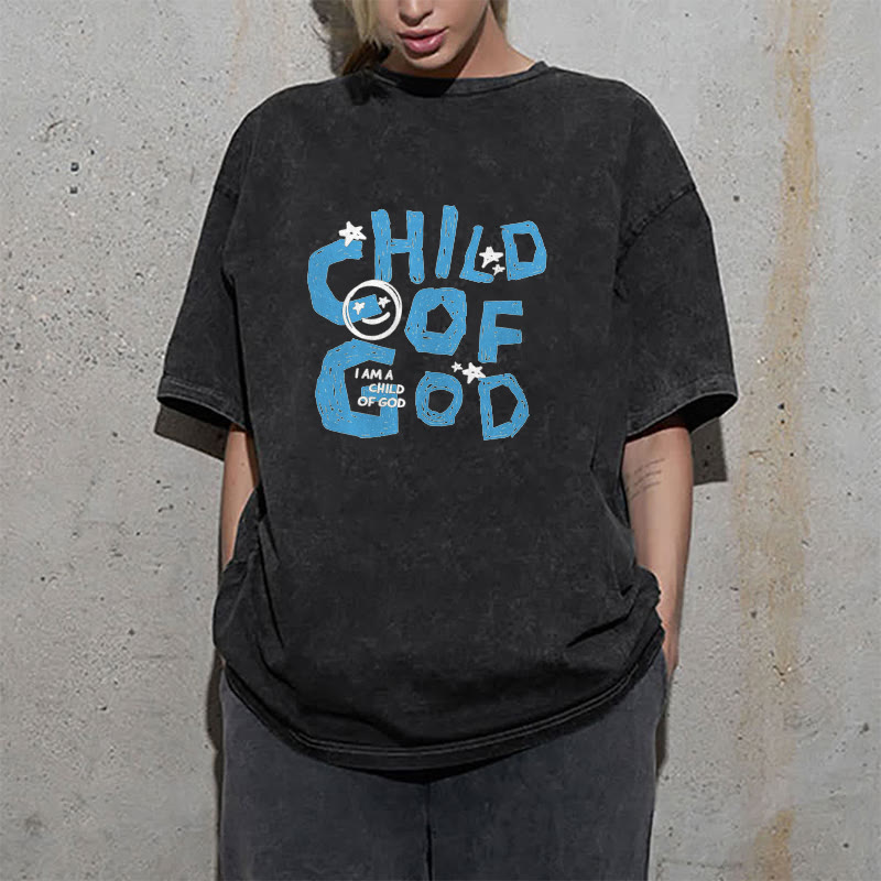 Christianartworkshop Child of God Unisex Washed T-Shirt