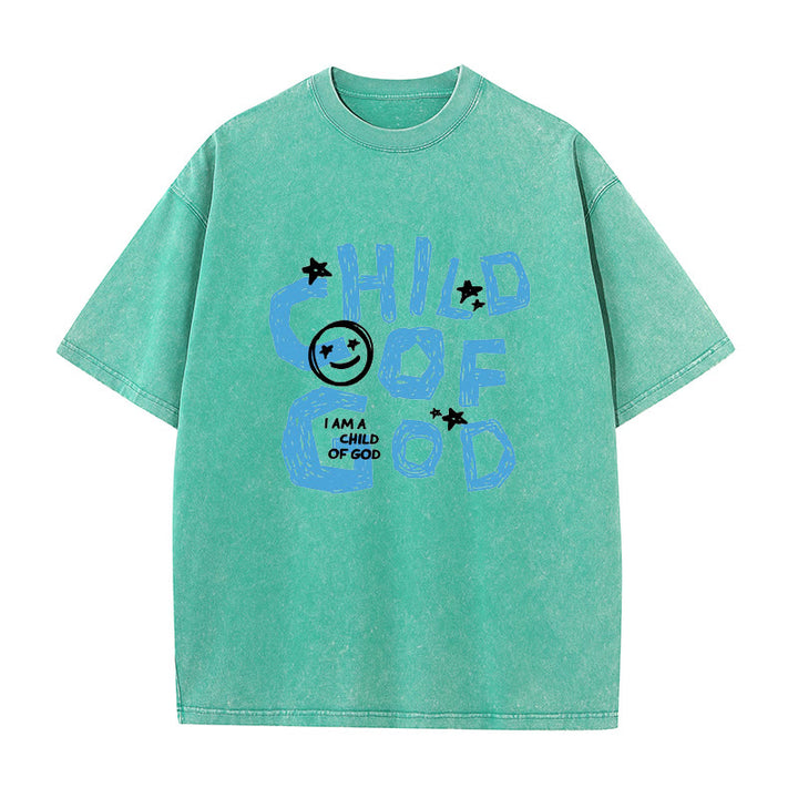 Christianartworkshop Child of God Unisex Washed T-Shirt