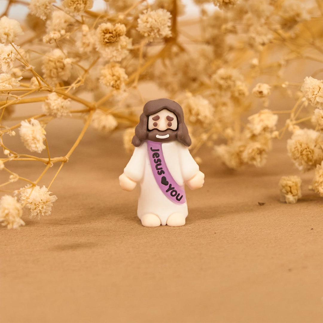 Christianartworkshop 5/10/20/30pcs Glow-in-the-dark Colorful Mini Jesus Figurine with Jesus Love you - image 6
