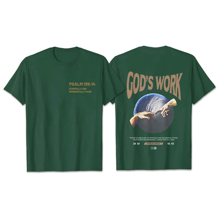 Christianartworkshop God's work.Psalm 139:14 Unisex Cotton T-Shirt