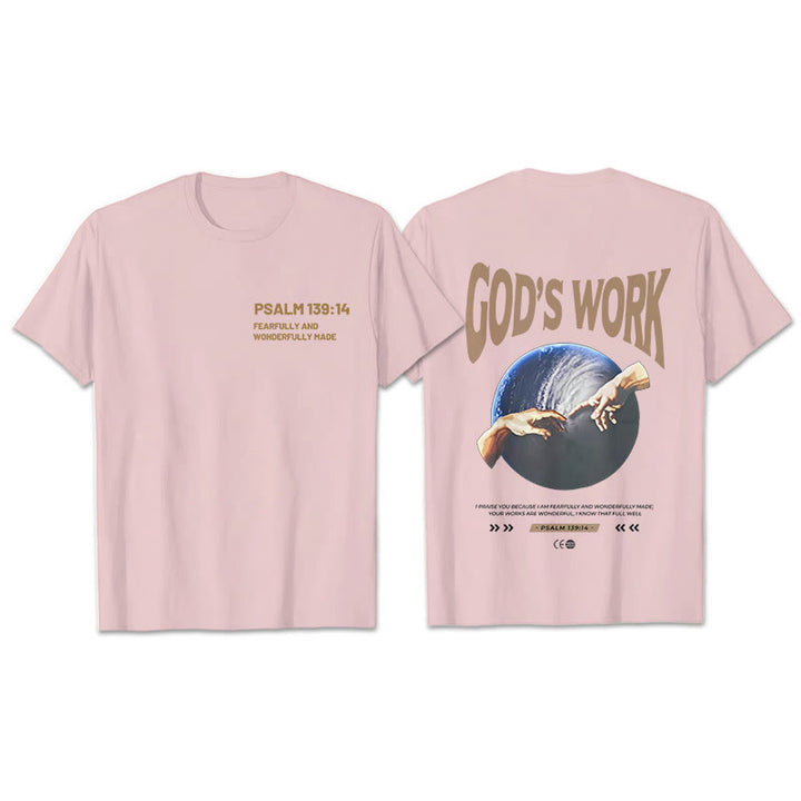 Christianartworkshop God's work.Psalm 139:14 Unisex Cotton T-Shirt