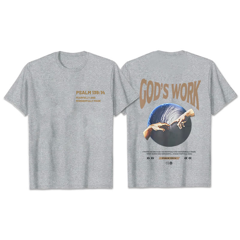 Christianartworkshop God's work.Psalm 139:14 Unisex Cotton T-Shirt