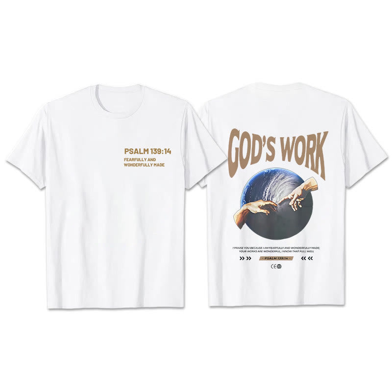 Christianartworkshop God's work.Psalm 139:14 Unisex Cotton T-Shirt