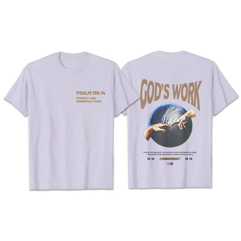 Christianartworkshop God's work.Psalm 139:14 Unisex Cotton T-Shirt
