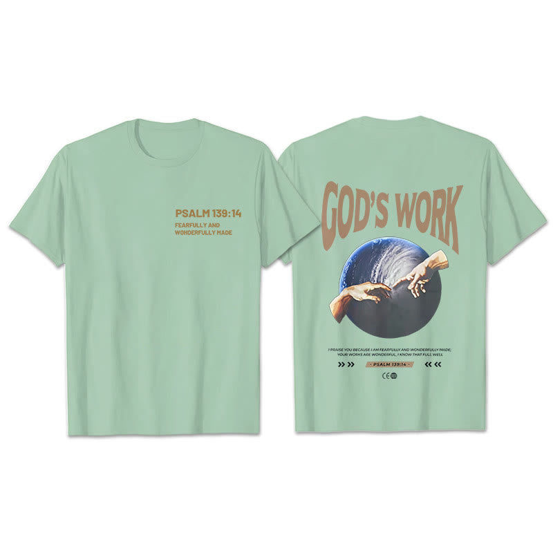 Christianartworkshop God's work.Psalm 139:14 Unisex Cotton T-Shirt