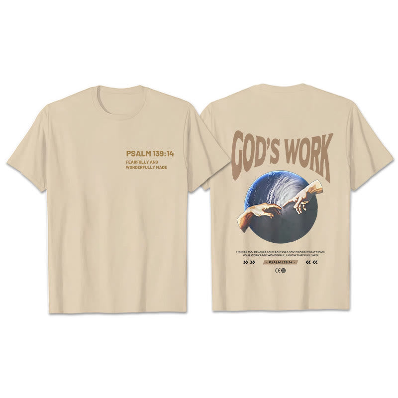 Christianartworkshop God's work.Psalm 139:14 Unisex Cotton T-Shirt