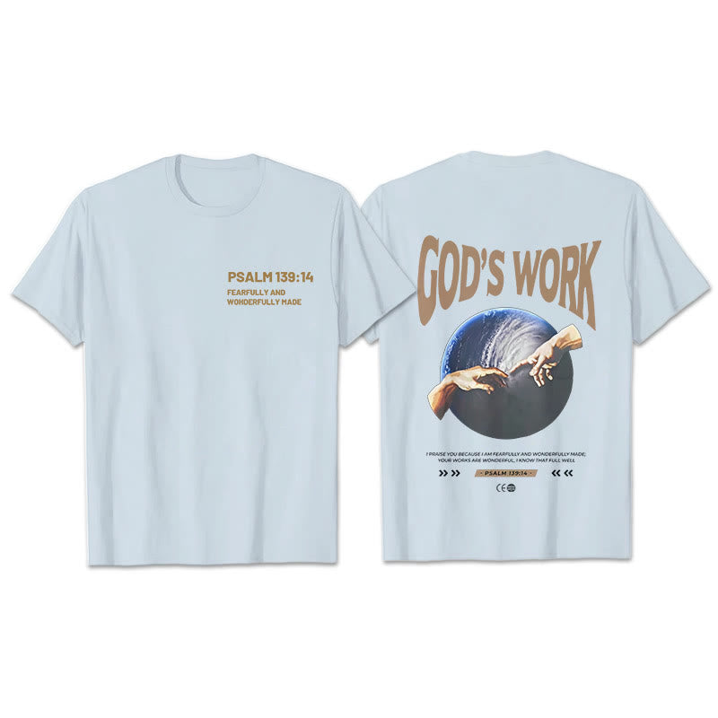 Christianartworkshop God's work.Psalm 139:14 Unisex Cotton T-Shirt