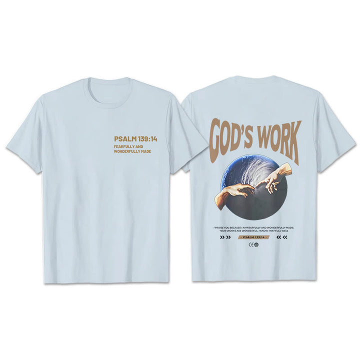 Christianartworkshop God's work.Psalm 139:14 Unisex Cotton T-Shirt