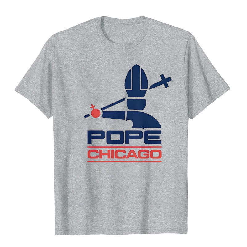 Christianartworkshop Pope Chicago Round Neck T-shirt - Grey - 2XL - image 7