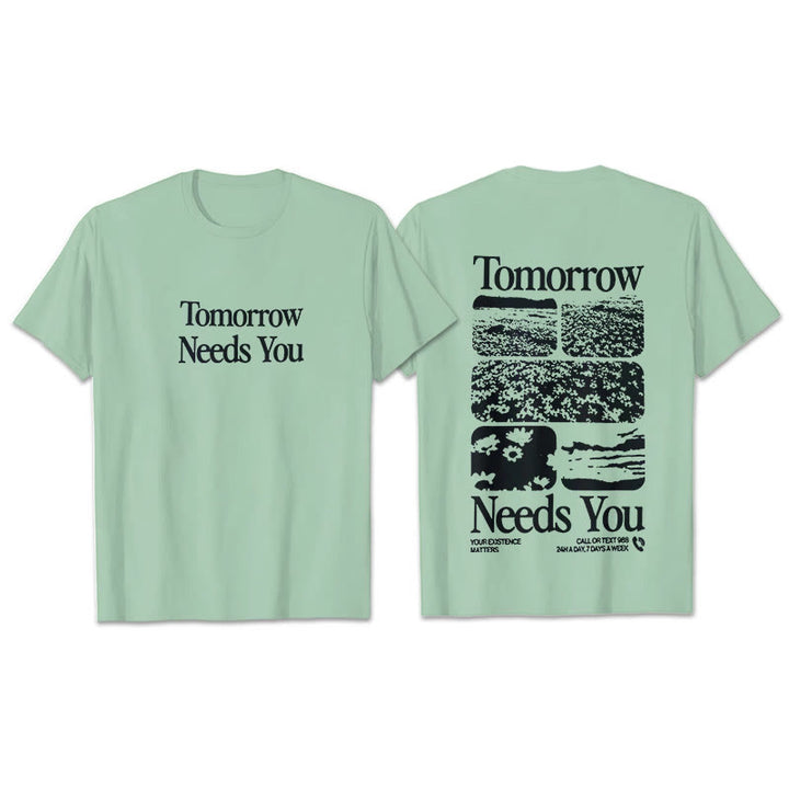 Christianartworkshop Tomorrow Needs You T-Shirt - Light Green - 2XL - image 4