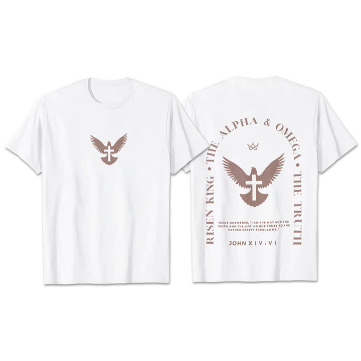 Christianartworkshop Jesus Is The Way The Truth The Life Cotton T-Shirt - White - 2XL - image 0