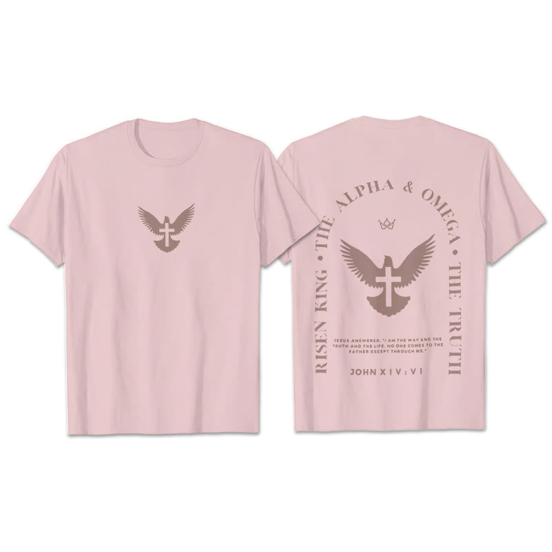 Christianartworkshop Jesus Is The Way The Truth The Life Cotton T-Shirt - Pink - 2XL - image 12