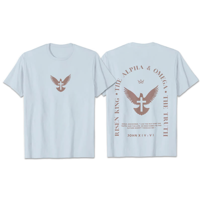 Christianartworkshop Jesus Is The Way The Truth The Life Cotton T-Shirt - Blue - 2XL - image 15