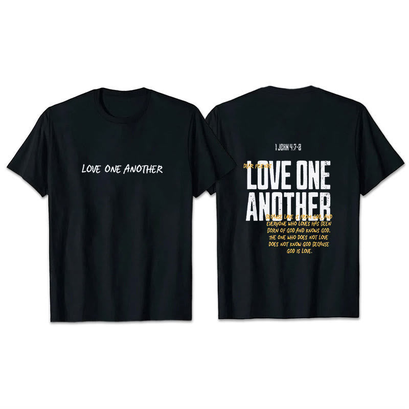 Christianartworkshop Love One Another Cotton T-Shirt
