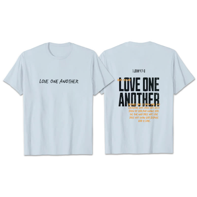 Christianartworkshop Love One Another Cotton T-Shirt