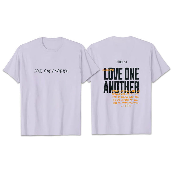Christianartworkshop Love One Another Cotton T-Shirt