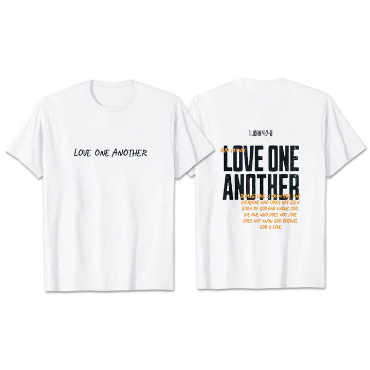 Christianartworkshop Love One Another Cotton T-Shirt