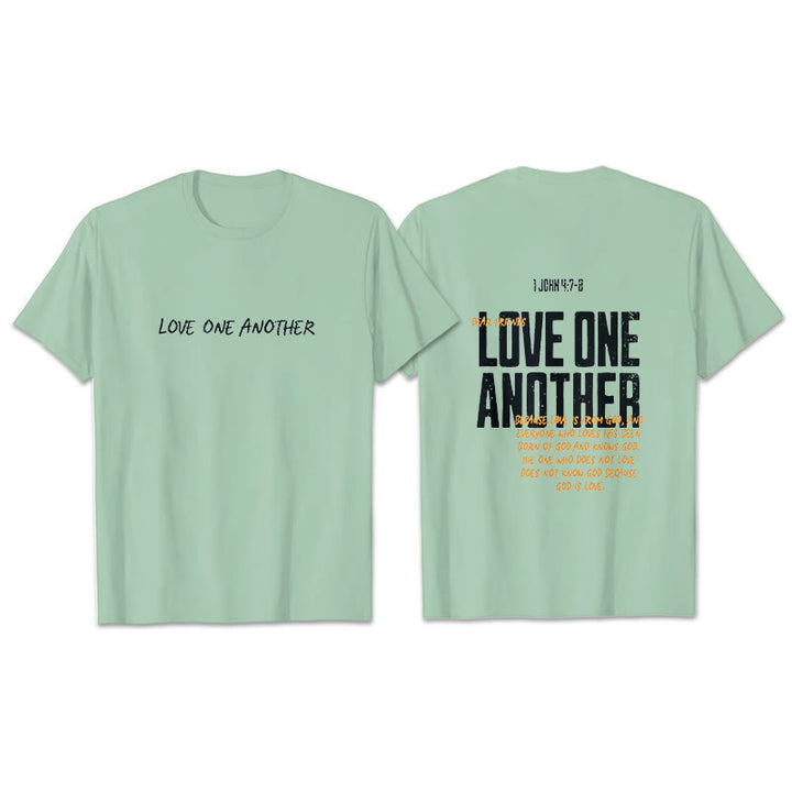 Christianartworkshop Love One Another Cotton T-Shirt