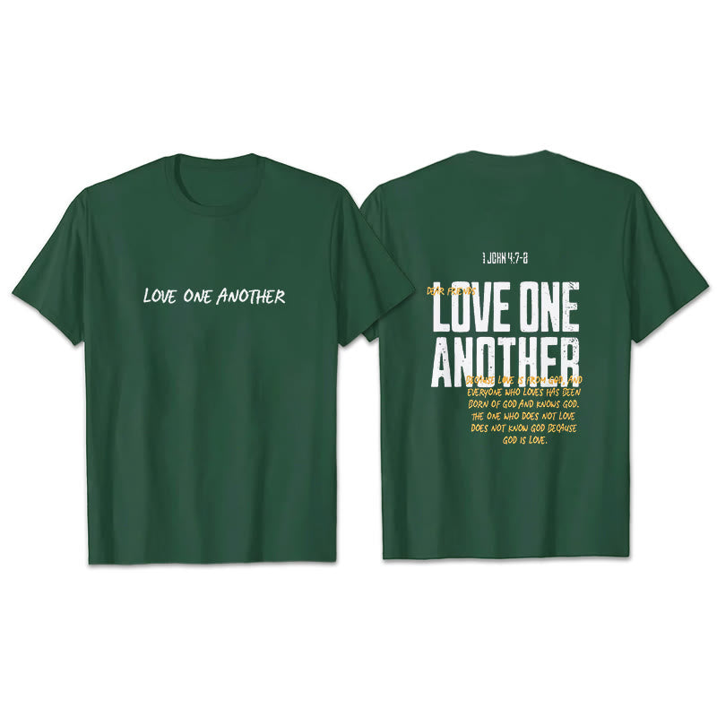 Christianartworkshop Love One Another Cotton T-Shirt