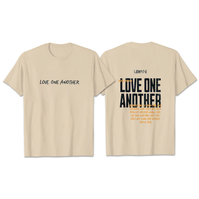 Christianartworkshop Love One Another Cotton T-Shirt