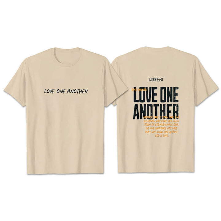 Christianartworkshop Love One Another Cotton T-Shirt