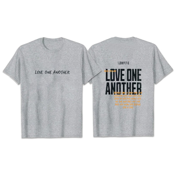 Christianartworkshop Love One Another Cotton T-Shirt