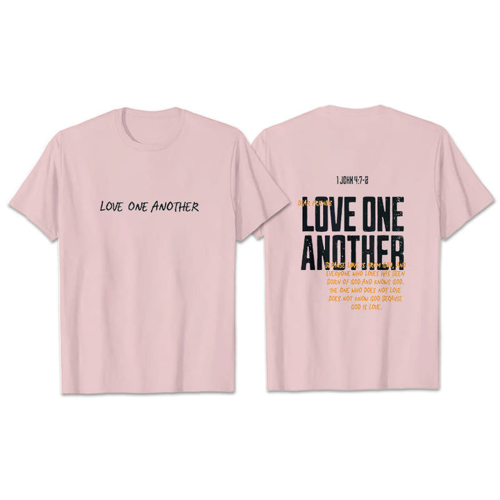 Christianartworkshop Love One Another Cotton T-Shirt