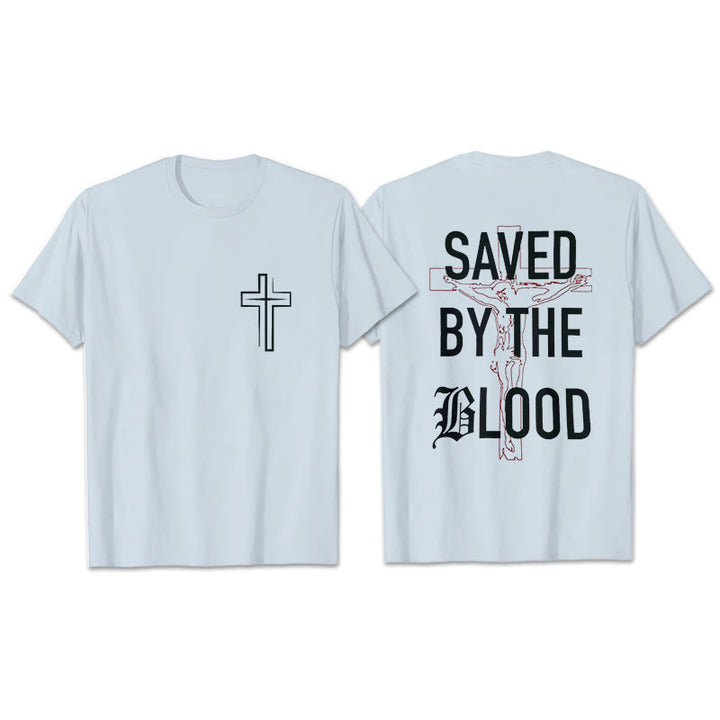 Christianartworkshop Saved By The Lord Cotton T-Shirt