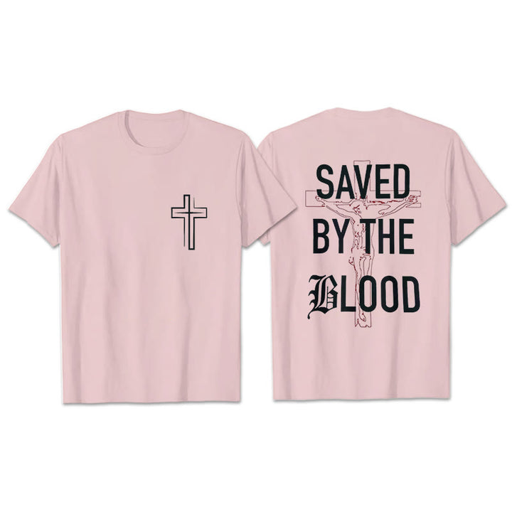 Christianartworkshop Saved By The Lord Cotton T-Shirt