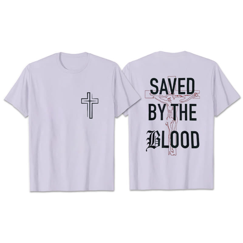 Christianartworkshop Saved By The Lord Cotton T-Shirt - Purple - 2XL - image 24