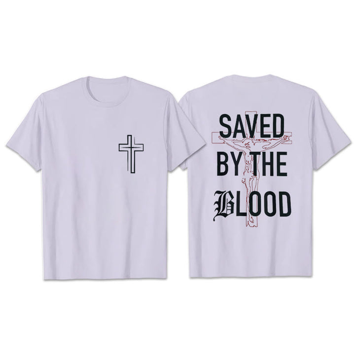 Christianartworkshop Saved By The Lord Cotton T-Shirt